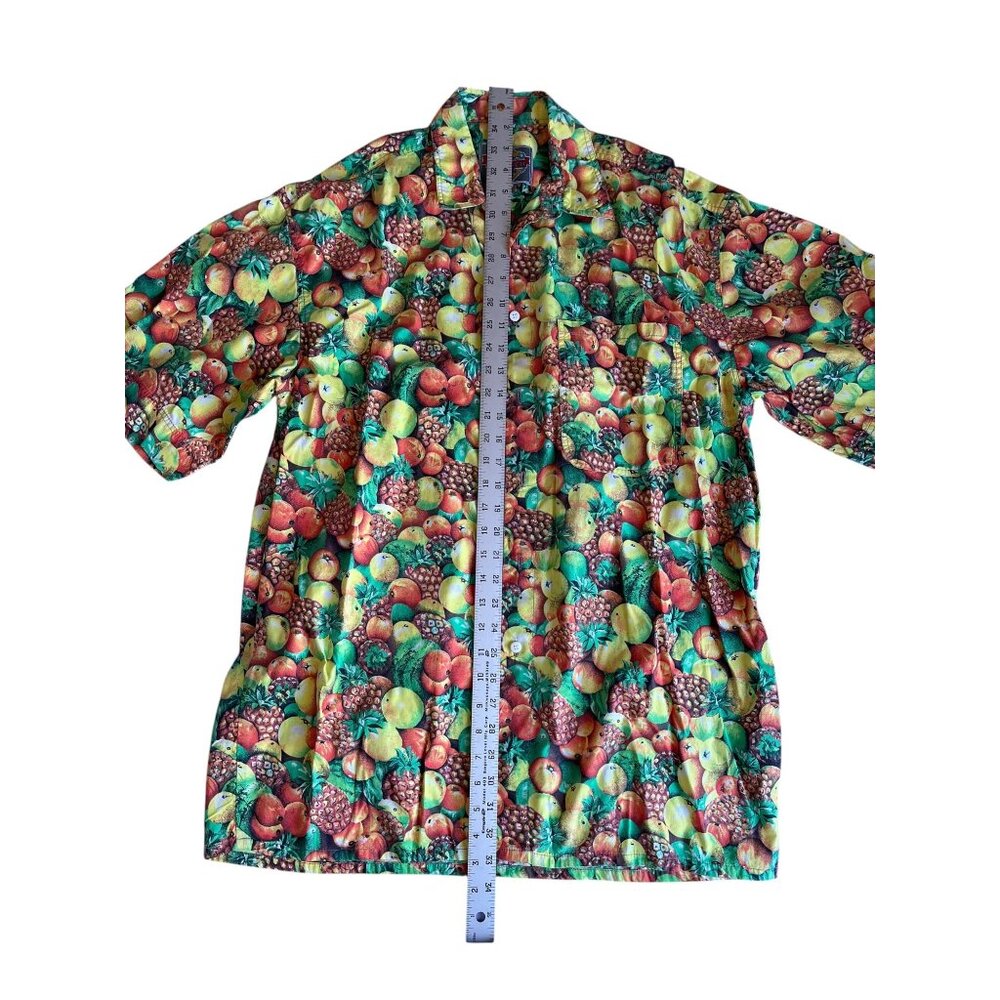 Vintage Elsbach Fruit Print Hawaiian Camp Shirt EU 39/40 Fits Large Cotton - Picture 8 of 9